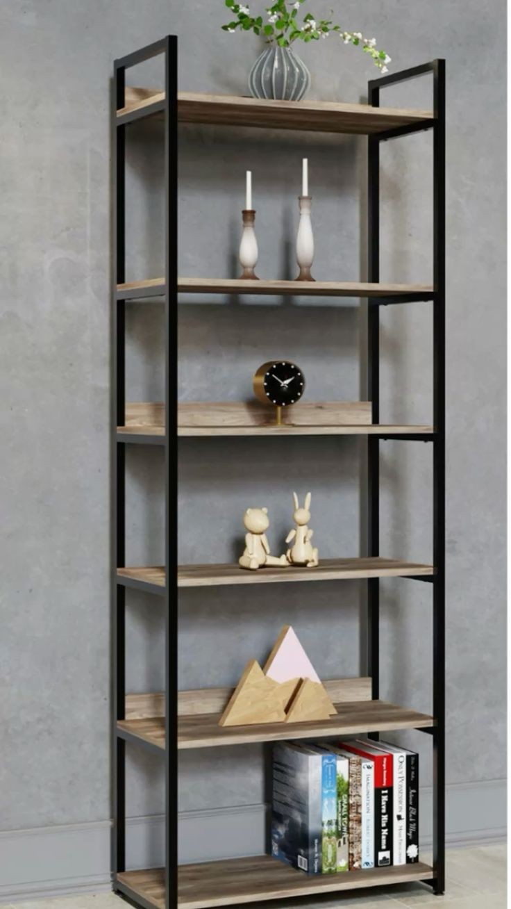 Estante Alta 5 Prateleiras Loft